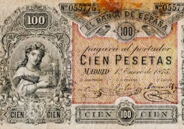 El billete de 100 pesetas que puede hacerte rico: se subasta por más de 8.000 euros
