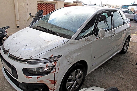 El vehículo que estaba en el interior del garage y en el que había restos de sangre.