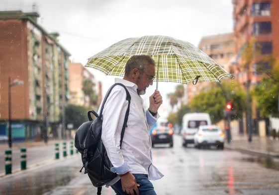 Lluvias en Valencia ciudad, imagen de archivo.