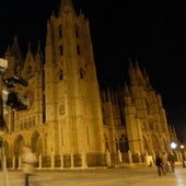 Catedral de León a oscuras, en una imagen de archivo