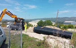 Obras iniciadas en el polígono para evacuación de aguas pluviales.