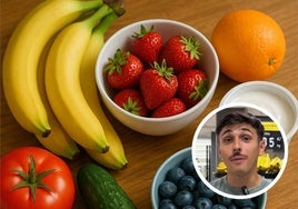 Varias frutas y verduras en una imagen de archivo.