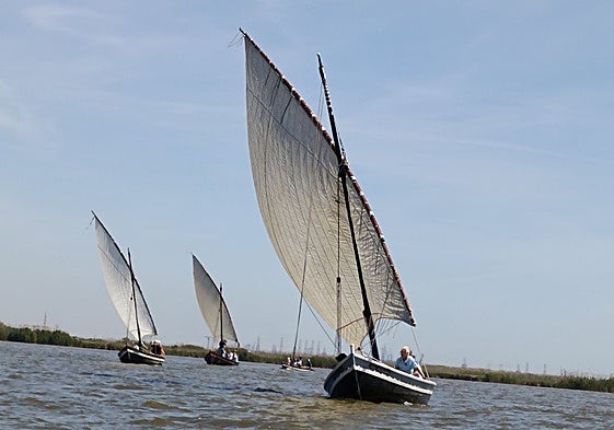 Las embarcaciones volvieron a surcar la laguna de la Albufera.