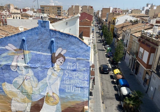 Vista de las casas típicas del Cabanyal.