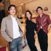 Luis Aranda, María Cosin y Alvaro de Juan en la inauguración de la firma de joyería.