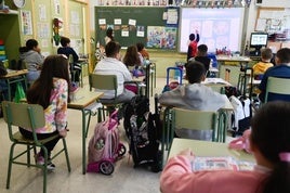 Alumnos en clase.