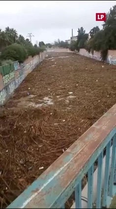 El Barranco del Poyo a su llegada a Catarroja a las 14.45 horas