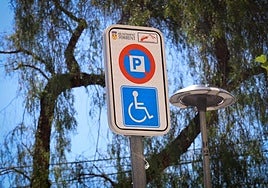 Placa para la reserva de la plaza de estacionamiento
