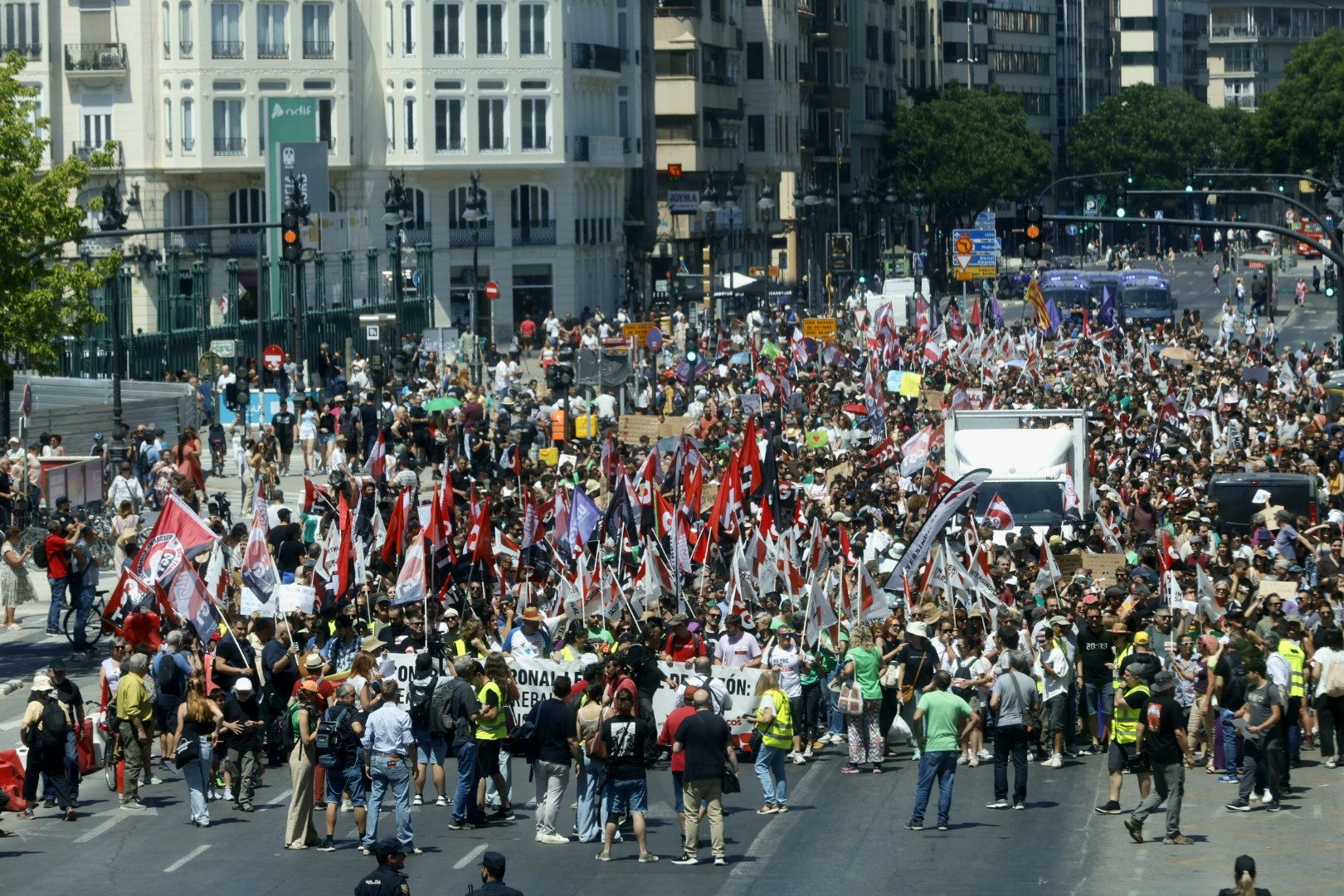 Primera manifestación del 29-M en Valencia