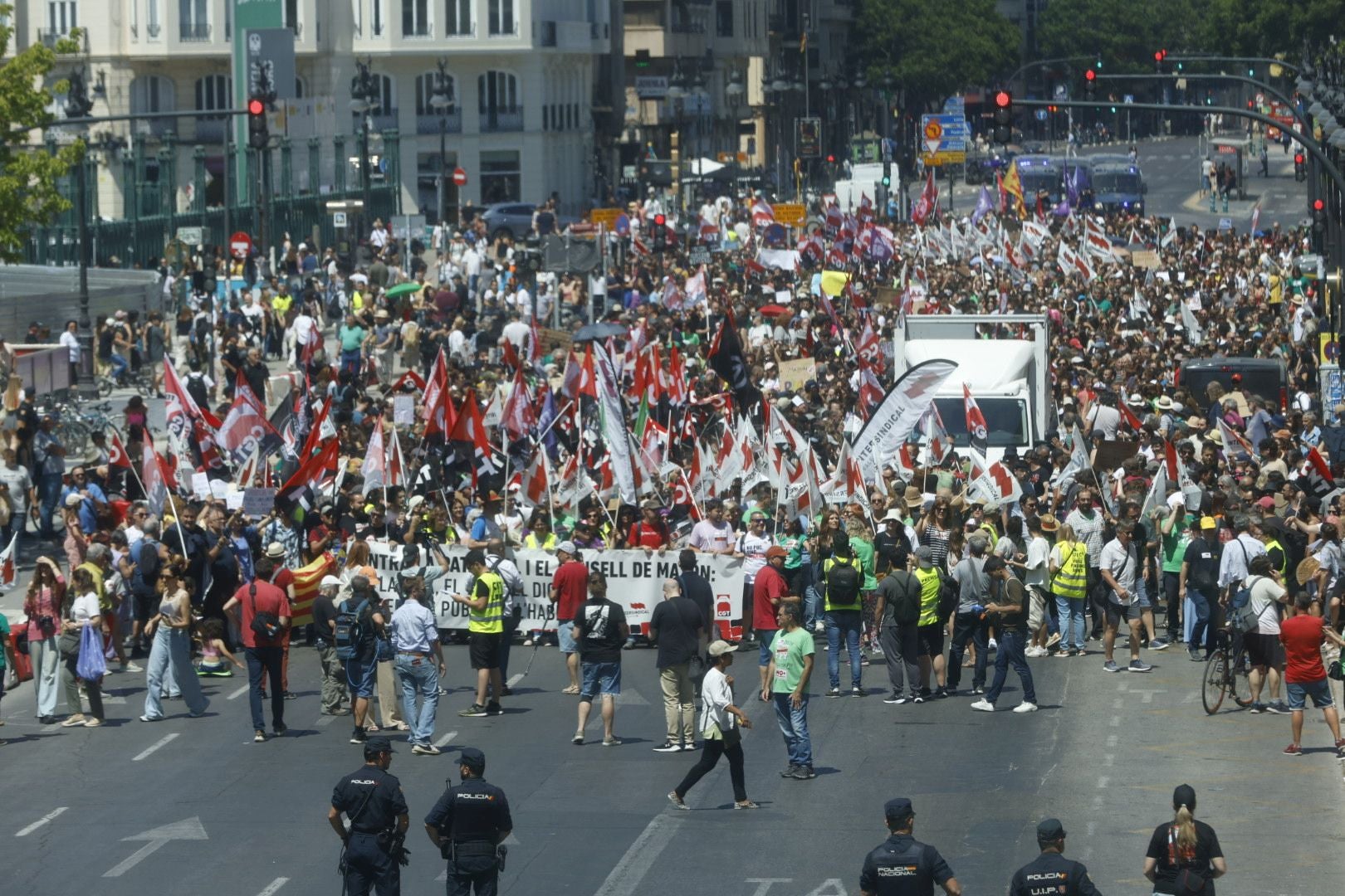 Primera manifestación del 29-M en Valencia