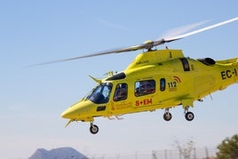 Un helicóptero medicalizado en una imagen de archivo.