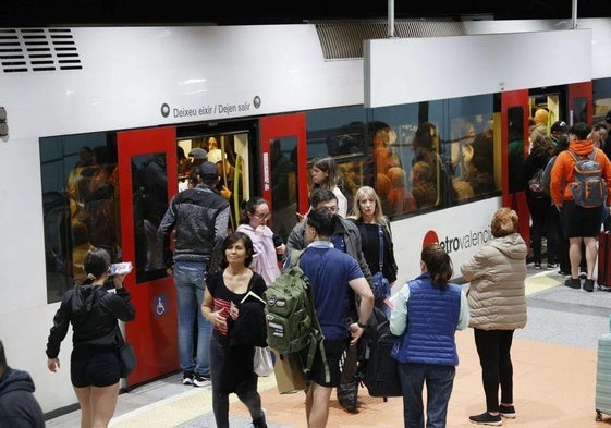 Metro en Valencia.