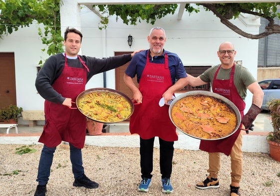Los cocineros José Gil, Julio Guardado y Mariano Fernández.