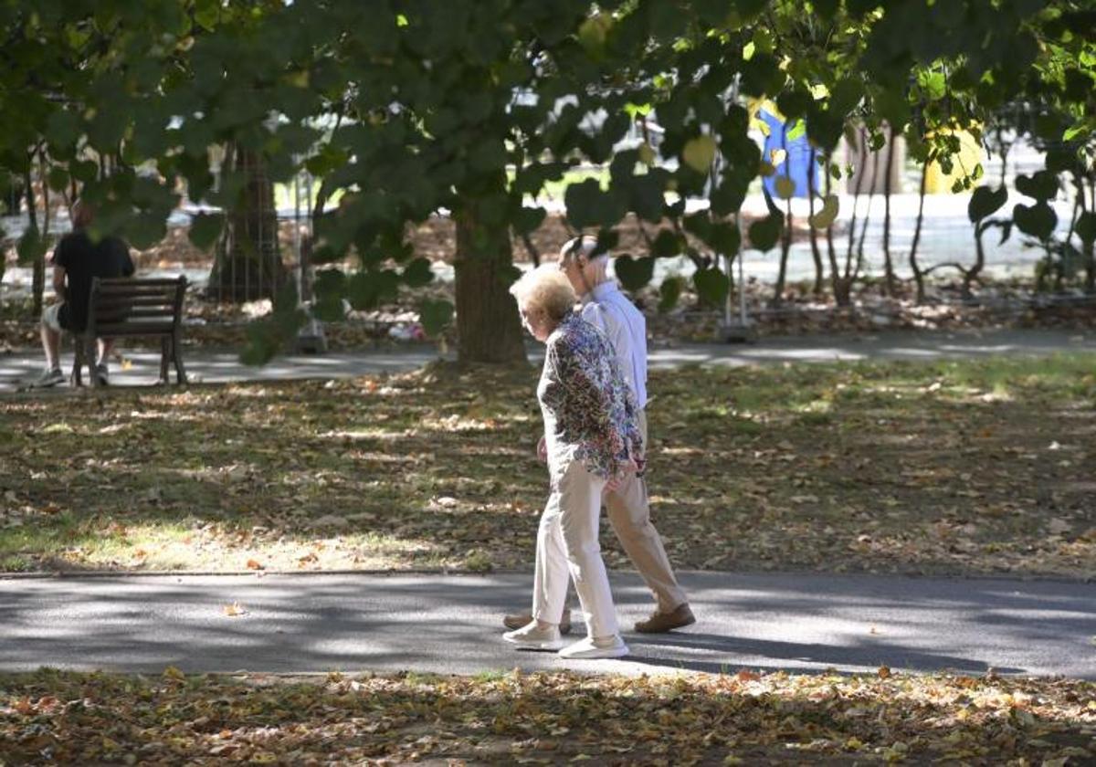 Ancianos paseando, en una imagen de archivo.