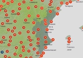 Previsión de temperaturas para el domingo 1 de junio.