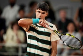 Alcaraz, en Roland Garros.