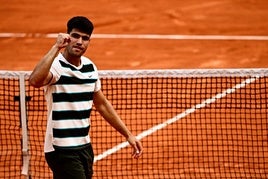 Alcaraz, en Roland Garros.