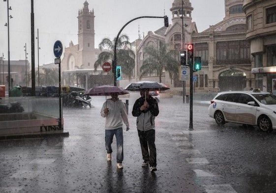 Lluvias este martes en Valencia.