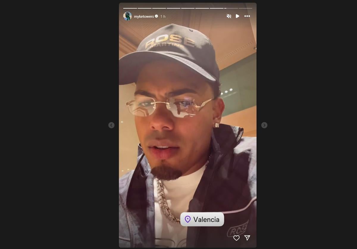 El mensaje de Myke Towers a los valencianos tras la suspensión del concierto: «Me quedé con las ganas de cantarles»