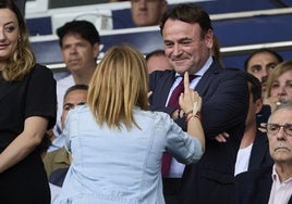 José Danvila, en el palco del Ciutat.