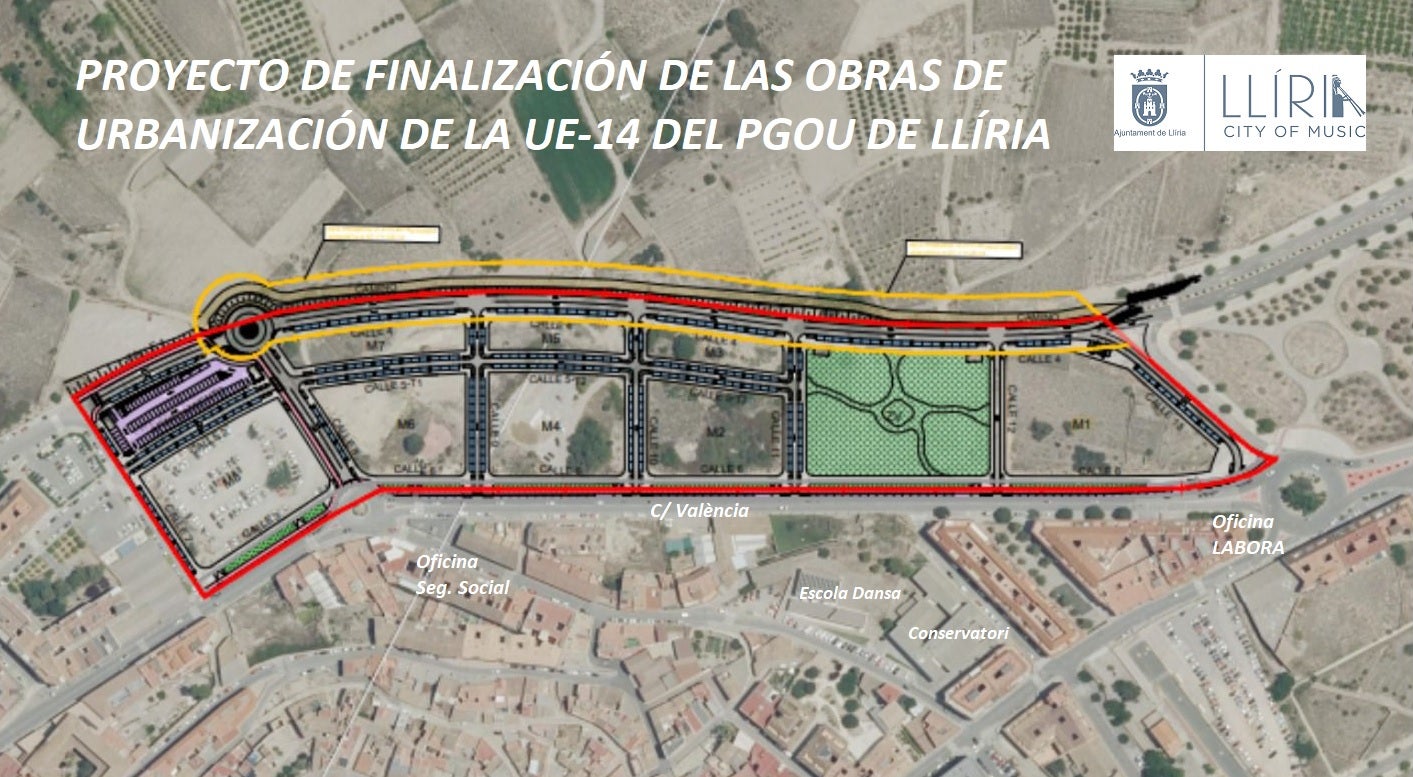 Llíria cuenta con un proyecto para finalizar las obras de urbanización en la UE14
