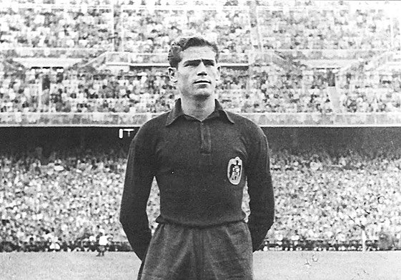 Antonio Puchades, durante el Mundial de 1950 celebrado en Brasil.
