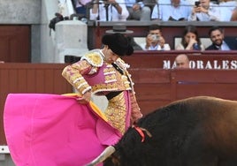 Samuel Navalón durante una corrida de toros.