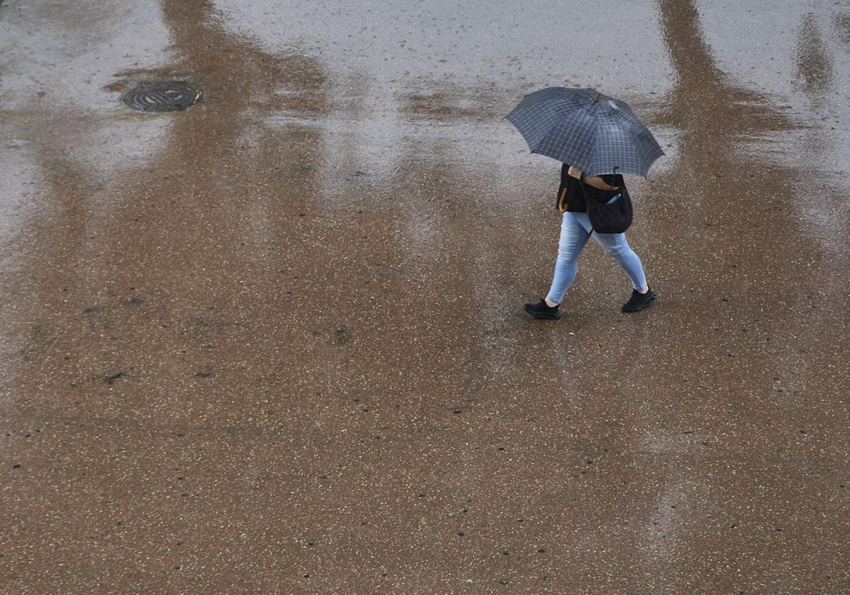 Lluvia en Valencia, imagen de archivo.