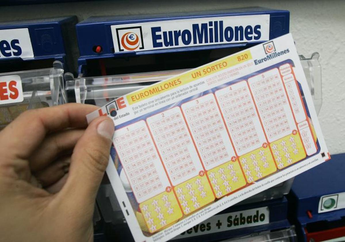 Un boleto del Euromillones, en una imagen de archivo.