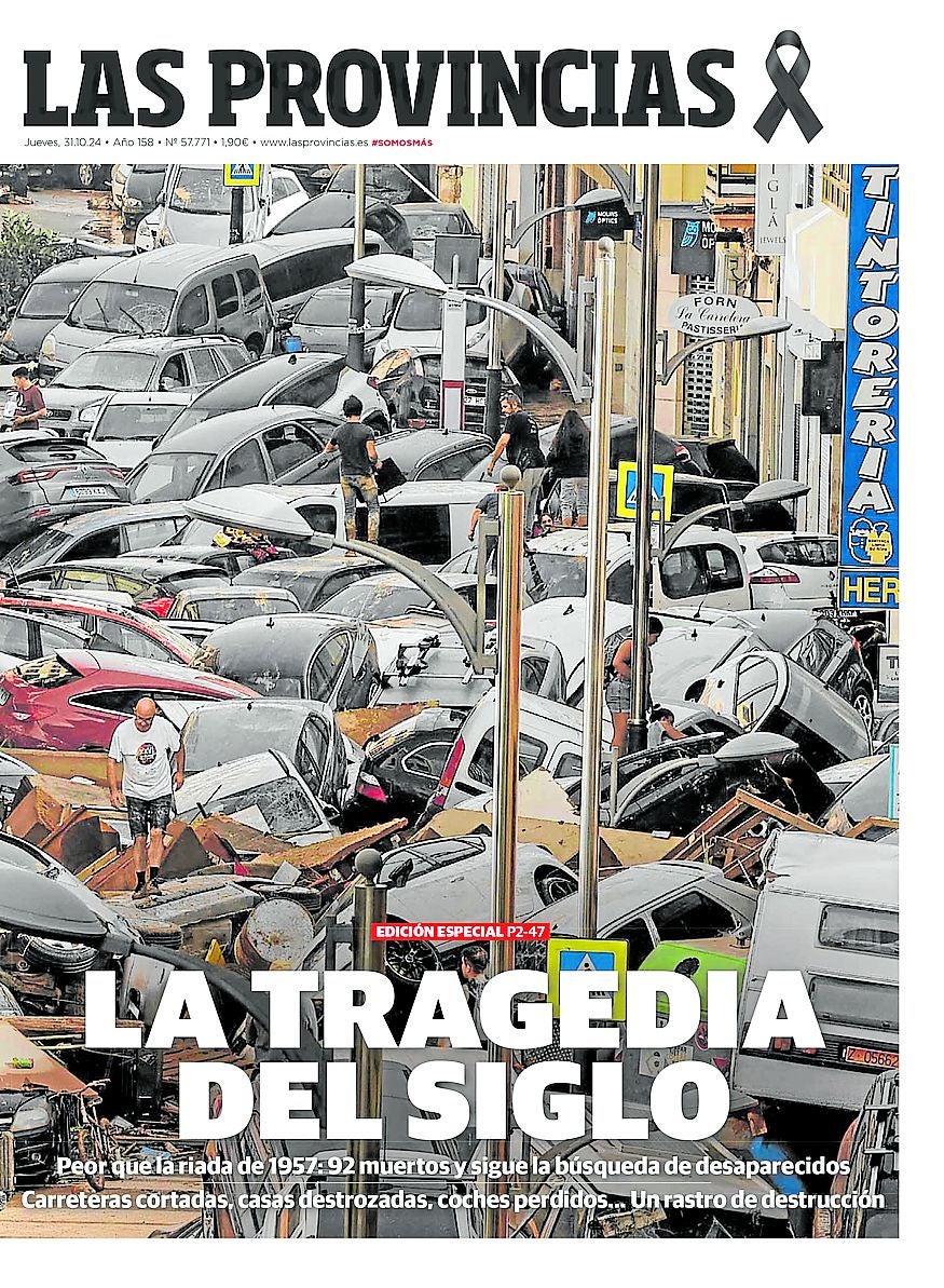 Portada de LAS PROVINCIAS del 31 de octubre.