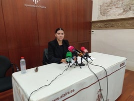 Mar Chordá, en una rueda de prensa.