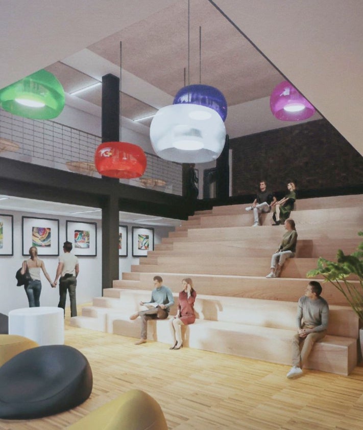 Imagen secundaria 2 - recreación de la fachada y del interior y obras del recinrto cultural.