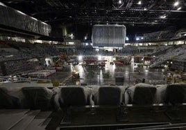 Estado actual de las obras del interior del Roig Arena.