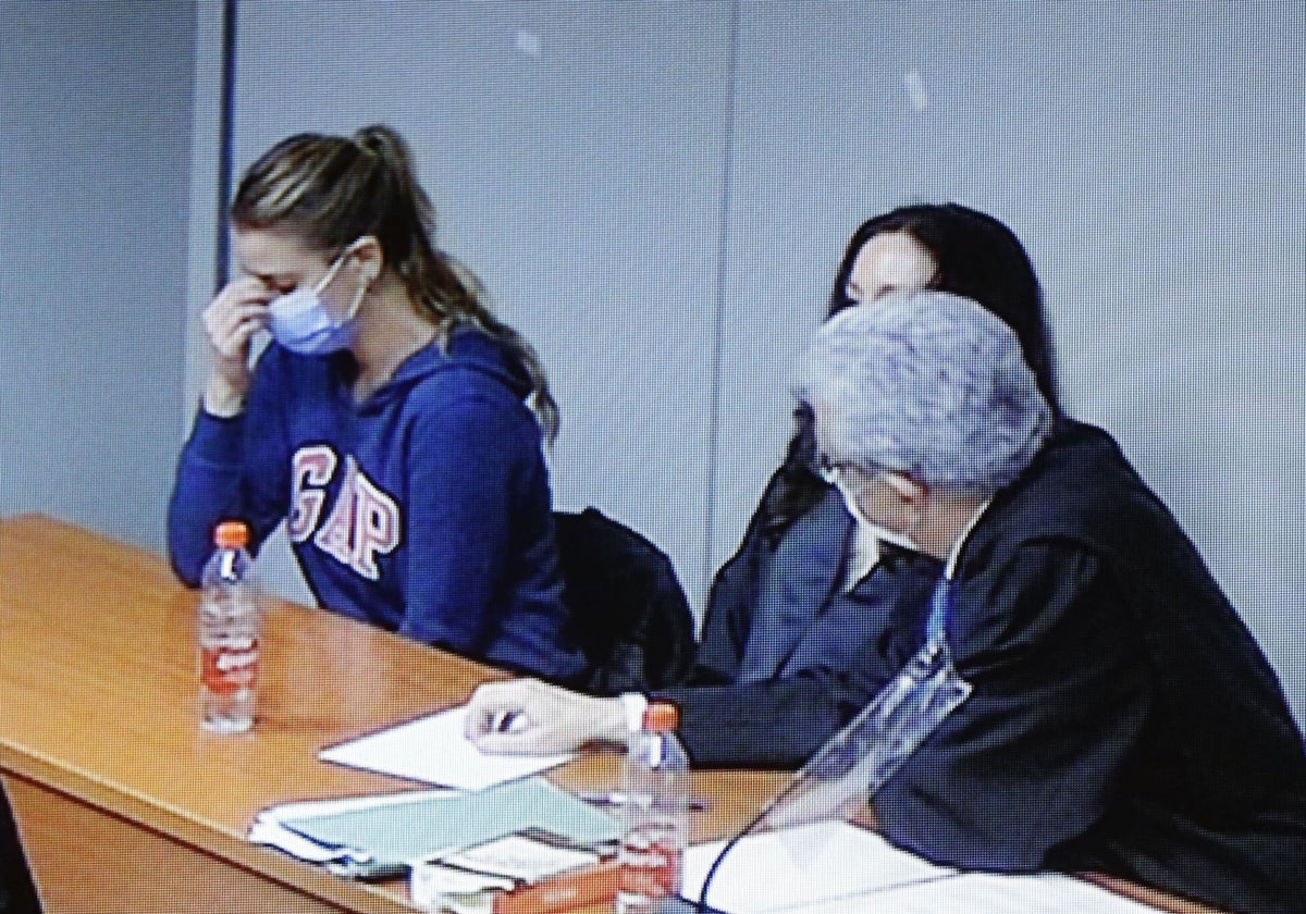 María Jesús Moreno, con gesto contrariado, durante la lectura del veredicto de culpabilidad.