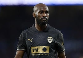 Foulquier, en un partido con el Valencia.