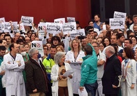 Protestas de los médicos contra el Estatuto Marco del ministerio.