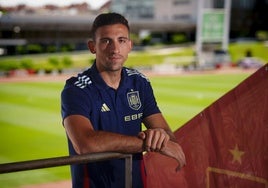 Cesar Tárrega con la selección española sub21.