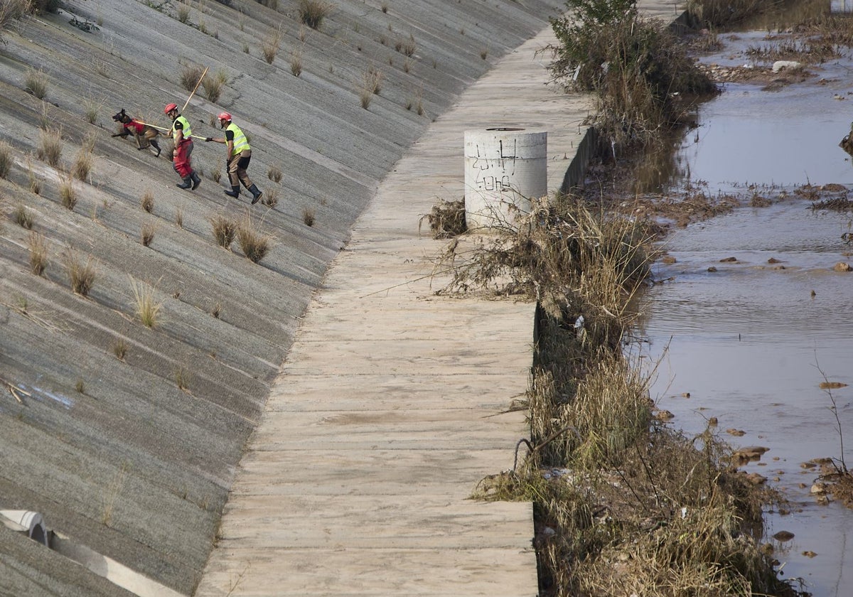 Nuevo cauce del río, tras la dana.