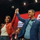 Diana Morant y Pedro Sánchez, en el congreso del PSPV.