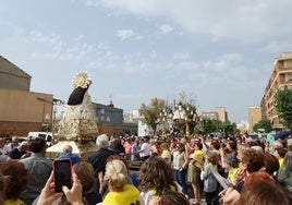 Imagen de la Virgen en Chiva.