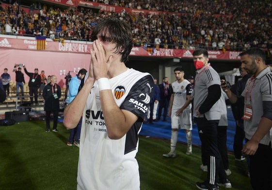 Bryan Gil, en su época con el Valencia.
