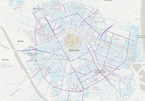MAPA | Valencia pisa el freno: el 60% de las calles tienen límite de 30 km/h