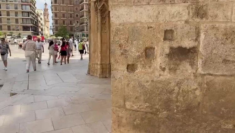 Denuncian la aparición de excrementos en los alrededores de la Catedral de Valencia