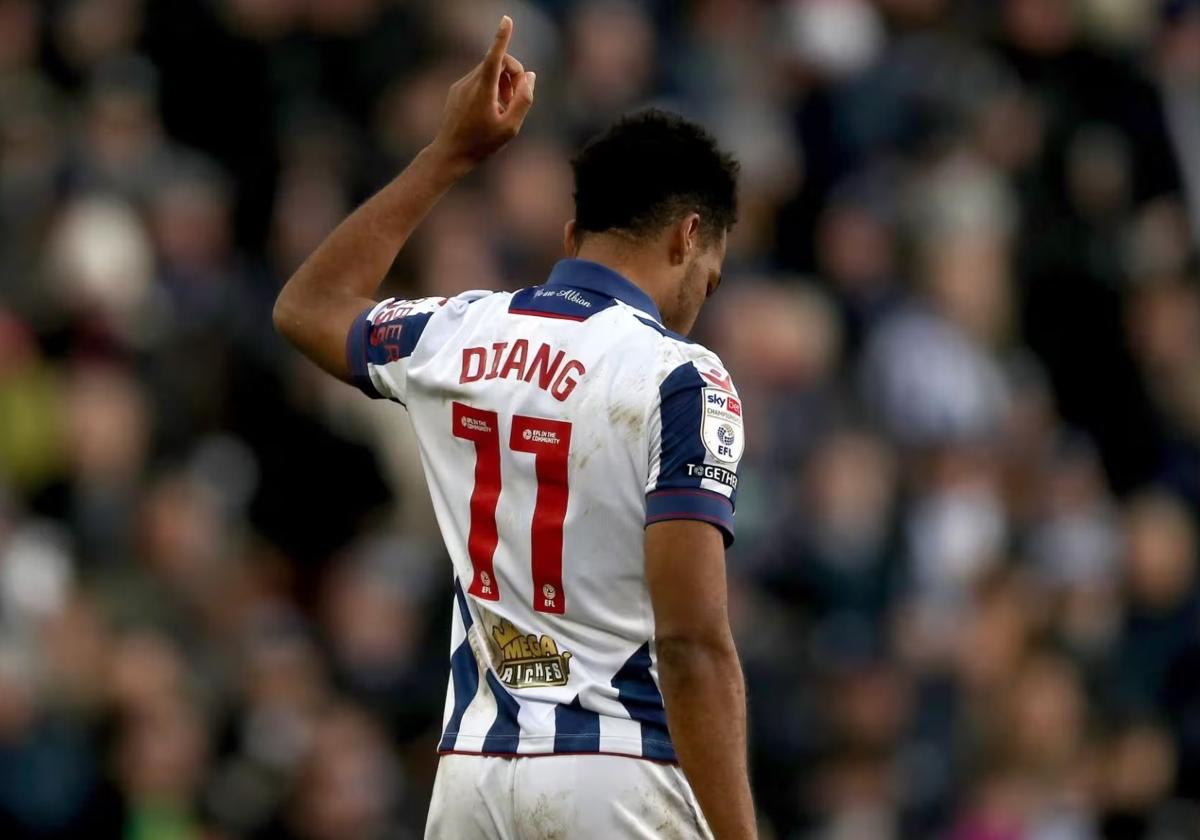 Grady Diangana, durante un partido de esta temporada con el West Bromwich Albion.