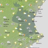 Previsión de lluvias el martes por la tarde.