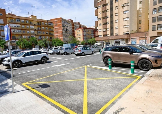 El nuevo aparcamiento provisional de Soternes.