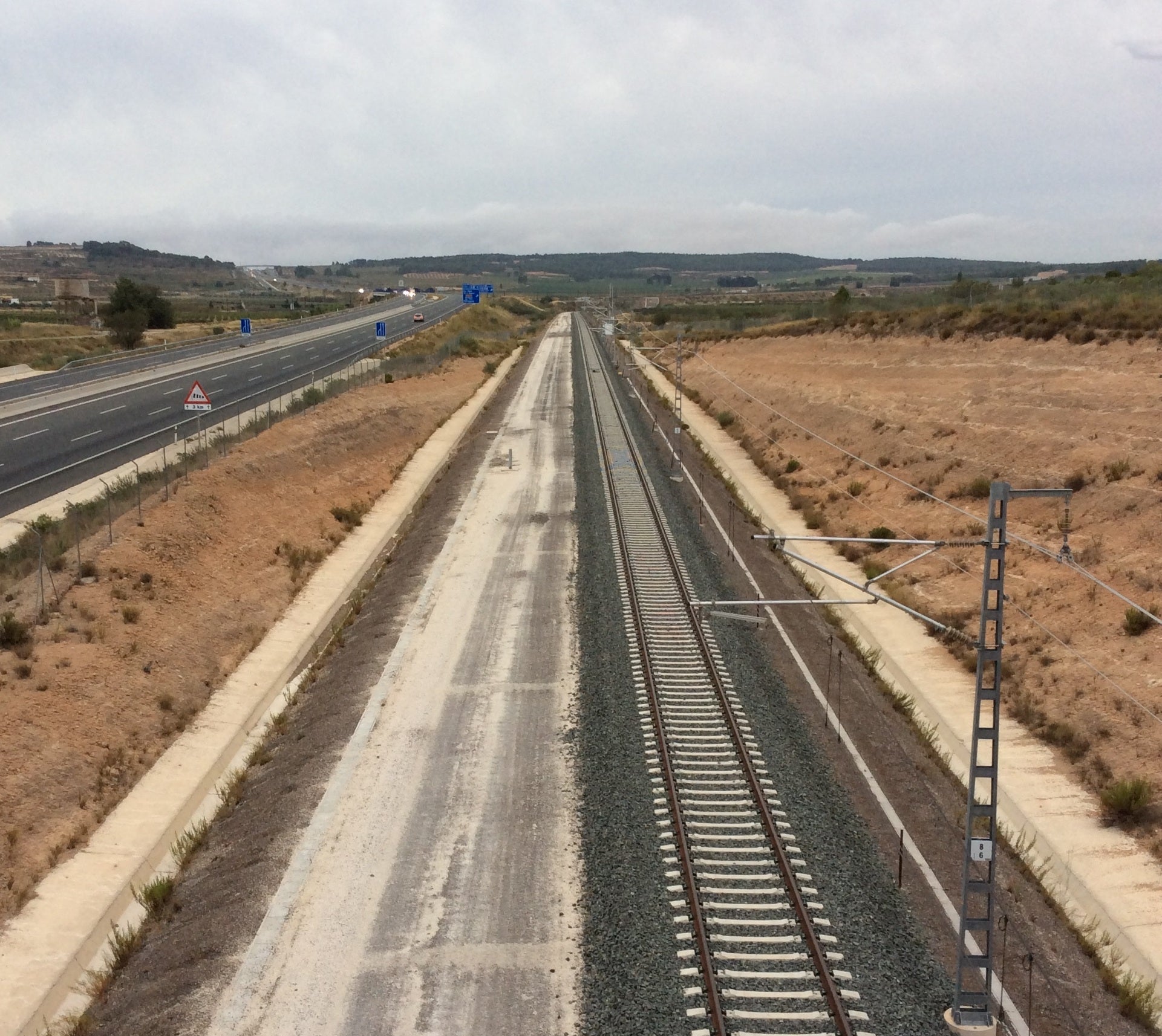 Obras en la vía Xàtiva-la Encina.