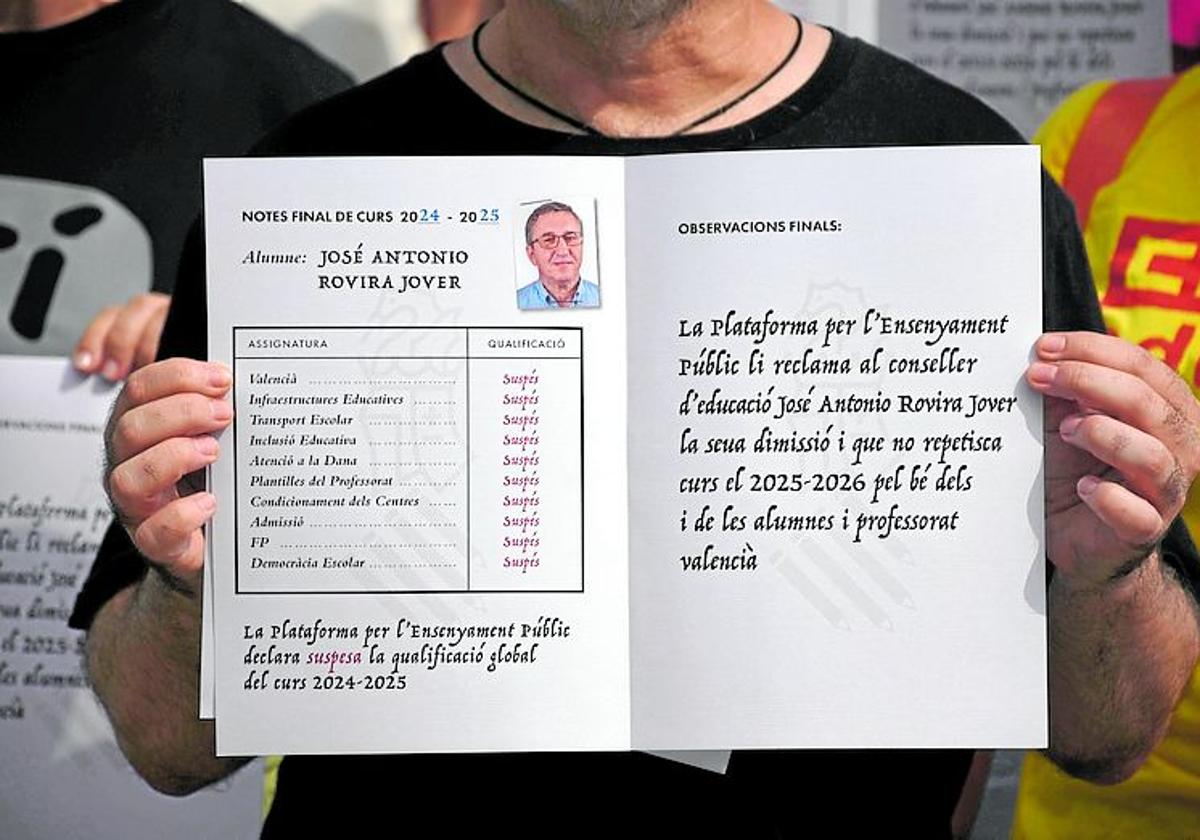 El boletín de notas dedicado a José Antonio Rovira.
