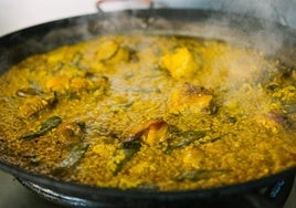 La paella valenciana.