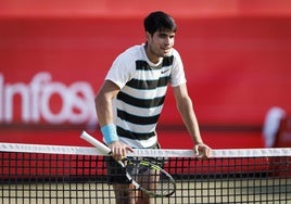 Alcaraz en su partido ante Munar.
